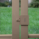 Barrette Outdoor Living 2.625 in. x 0.625 in. x 1.75 in. Steel Light Bronze Gate Stop