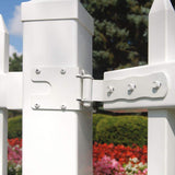 Barrette Outdoor Living 11.62 in. x 3.25 in. White No Rust Gate Hinge