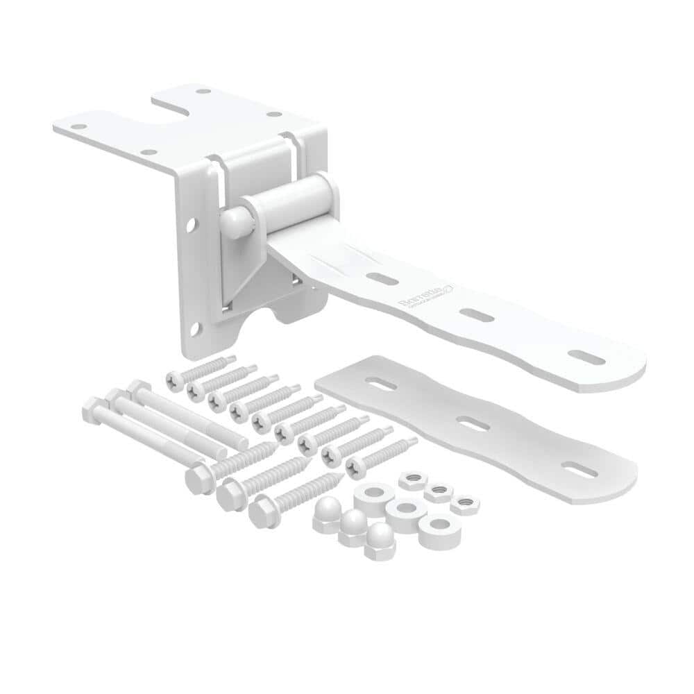 Barrette Outdoor Living 11.62 in. x 3.25 in. White No Rust Gate Hinge