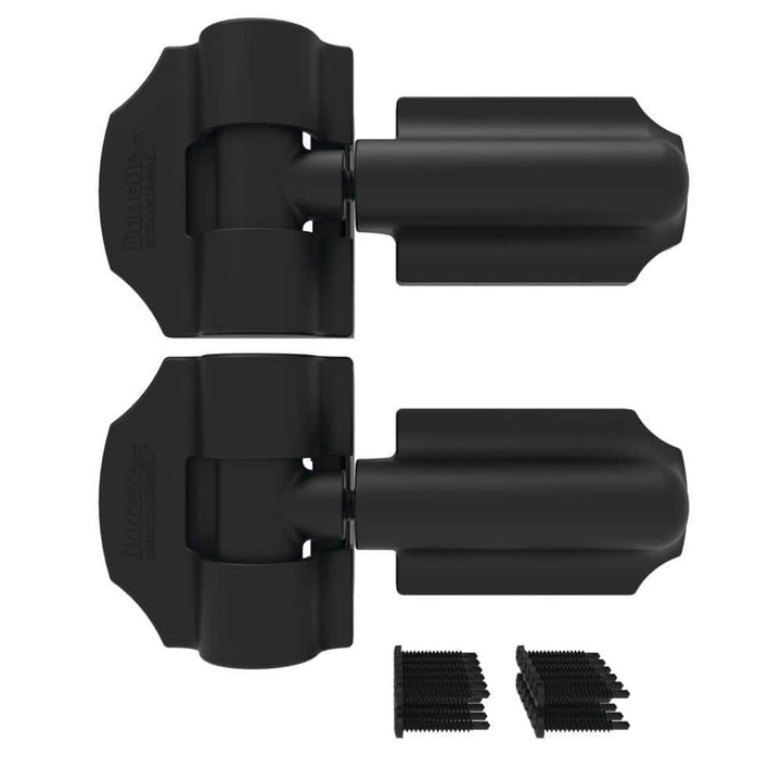 Barrette Outdoor Living 8.937 in. x 5 in. Heavy Duty Contemporary Stainless Steel Gate Hinge (2-Pack)