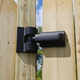 Barrette Outdoor Living 8.937 in. x 5 in. Heavy Duty Modern Gate Hinge Pair - SS