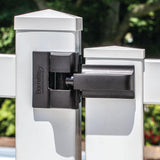 Barrette Outdoor Living 8.937 in. x 5 in. Heavy Duty Modern Gate Hinge Pair - SS