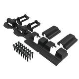 Barrette Outdoor Living 8.937 in. x 5 in. Heavy Duty Modern Gate Hinge Pair - SS