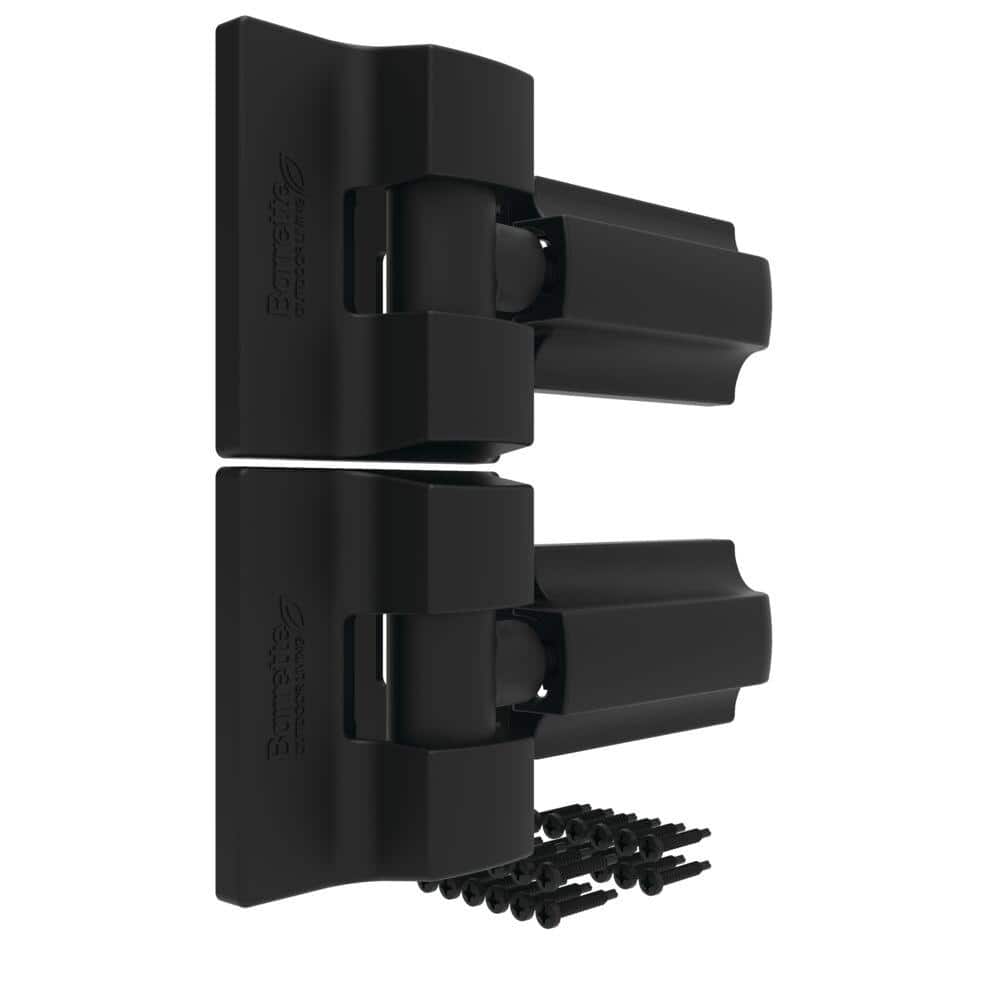 Barrette Outdoor Living 8.937 in. x 5 in. Heavy Duty Modern Gate Hinge Pair - SS