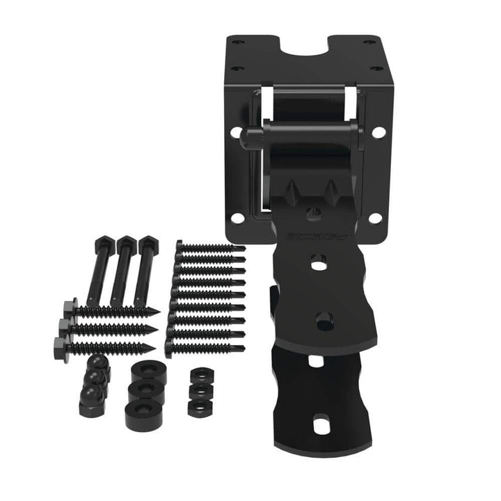 Barrette Outdoor Living 11.62 in. x 3.25 in. Black Vinyl Gate Hinge