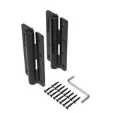 Barrette Outdoor Living 3.125 in. x 7.187 in. Aluminum Black Heavy-Duty Butterfly Hinge (2-Pack)