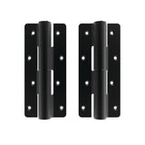 Barrette Outdoor Living 3.125 in. x 7.187 in. Aluminum Black Heavy-Duty Butterfly Hinge (2-Pack)