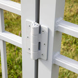 Barrette Outdoor Living 3.125 in. x 4.875 in. Aluminum White Standard Butterfly Hinge (2-Pack)