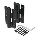 Barrette Outdoor Living 3.125 in. x 4.875 in. Aluminum Black Standard Butterfly Hinge (2-Pack)