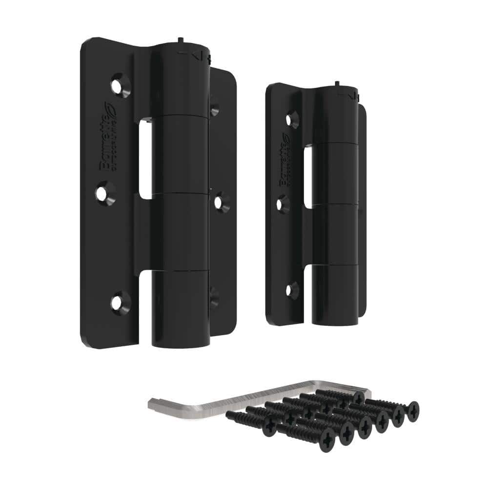 Barrette Outdoor Living 3.125 in. x 4.875 in. Aluminum Black Standard Butterfly Hinge (2-Pack)
