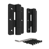 Barrette Outdoor Living 3.125 in. x 4.875 in. Aluminum Black Standard Butterfly Hinge (2-Pack)