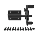 Barrette Outdoor Living 7.75 in. x 4 in. Heavy-Duty Black Stainless Steel Fence Gate Latch