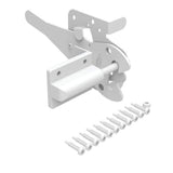 Barrette Outdoor Living 7.75 in. x 4 in. Heavy-Duty Steel White Gate Latch