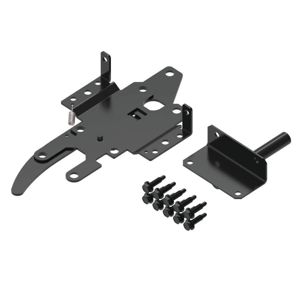 Barrette Outdoor Living 10.75 in. x 5.5 in. Black Stainless Steel Standard 2-sided Post Latch
