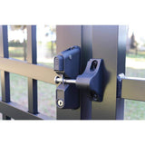 Barrette Outdoor Living 3.312 in. x 5.187 in. Black Nylon with Stainless Steel 1-Sided Key Locking Gravity Latch