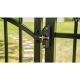 Barrette Outdoor Living 3.312 in. x 5.187 in. Black Nylon with Stainless Steel 1-Sided Key Locking Gravity Latch