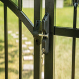 Barrette Outdoor Living 3.312 in. x 5.187 in. Black Nylon with Stainless Steel 1-Sided Key Locking Gravity Latch