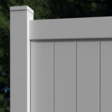 Barrette Outdoor Living 1.02 in. x 1.379 in. x 59.5 in. White Vinyl Fence U-Channel