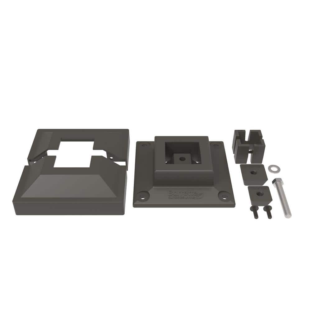 Barrette Outdoor Living 2 in. Metallic Pewter Surface Mount Bracket