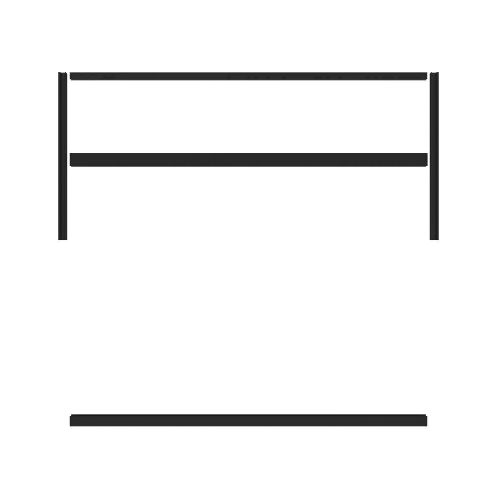 Barrette Outdoor Living Mixed Materials Matte Black Aluminum Fence Channel Kit for DSP Wood