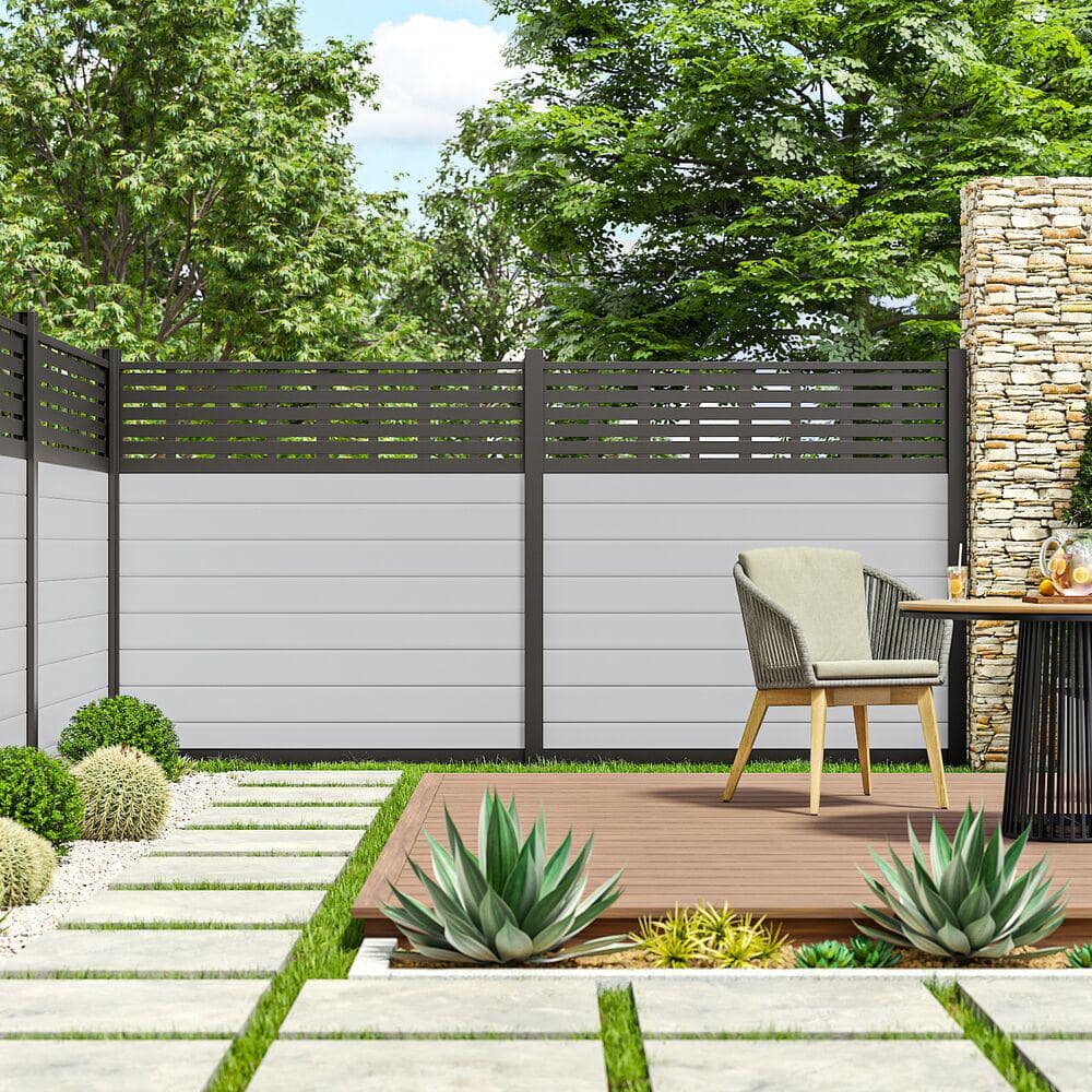 Barrette Outdoor Living Mixed Materials Matte Black 3-Piece Channel Kit DSP Vinyl