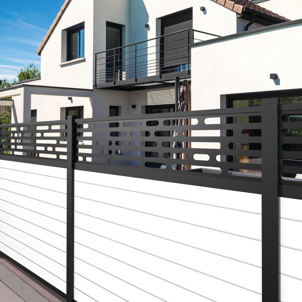 Barrette Outdoor Living Mixed Materials Matte Black 3-Piece Channel Kit DSP Vinyl