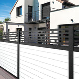 Barrette Outdoor Living Mixed Materials Matte Black 3-Piece Channel Kit DSP Vinyl