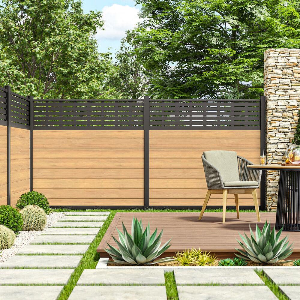 Barrette Outdoor Living Mixed Materials Matte Black 3-Piece Channel Kit DSP Vinyl