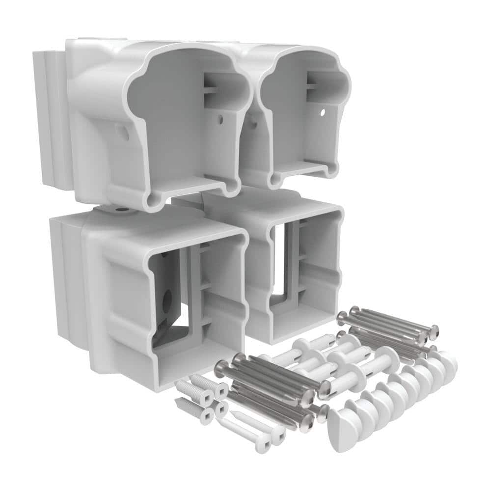 Barrette Outdoor Living Bella Premier Series White Vinyl Left/Right Angle Bracket Kit