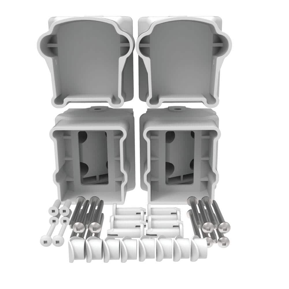 Barrette Outdoor Living Bella Premier Series White Vinyl Left/Right Angle Bracket Kit