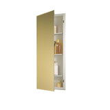 JENSEN Horizon 16 in. W x 36 in. H x 4-1/2 in. D Frameless Recessed 3-Shelf Bathroom Medicine Cabinet with Beveled Edge