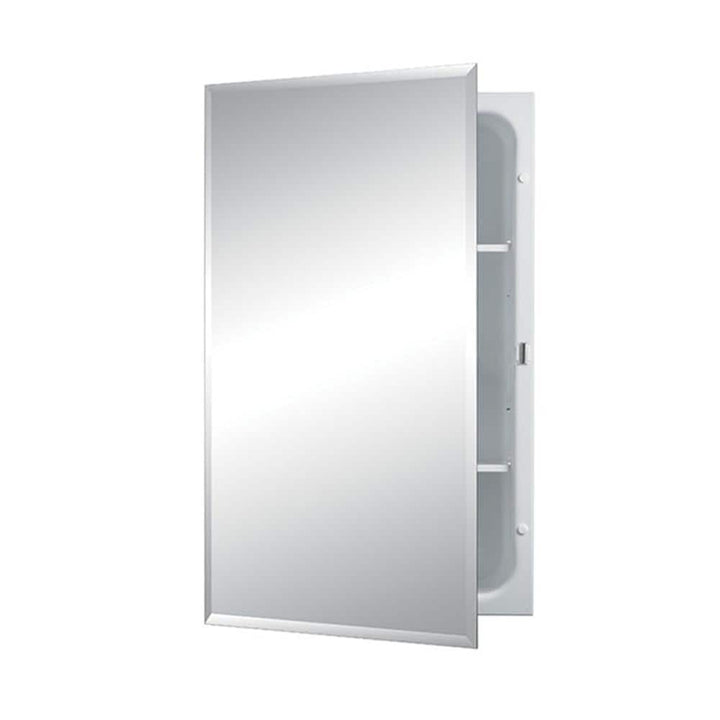 JENSEN Horizon 16 in. W x 26 in. H x 4-3/4 in. D Frameless Recessed Bathroom Medicine Cabinet with 1/2 in. Beveled Edge Mirror