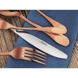 Rain 18/10 Stainless Steel Flatware 20-Piece Set, Antique Copper Finished, Service for 4