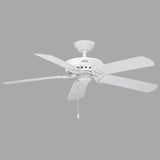 Bridgeport 52 in. Indoor/Outdoor White Damp Rated Ceiling Fan