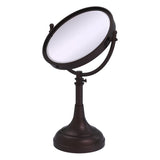 Allied Brass 8-in x 15-in Matte Gray Double-Sided Magnifying Countertop Vanity Mirror