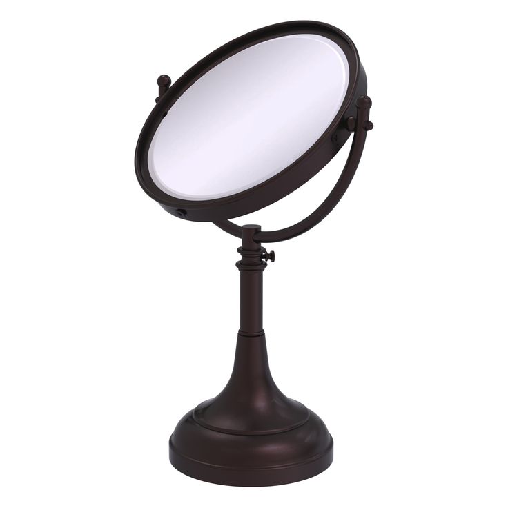 Allied Brass 8-in x 23.5-in Oil-Rubbed Bronze Double-Sided Magnifying Countertop Vanity Mirror