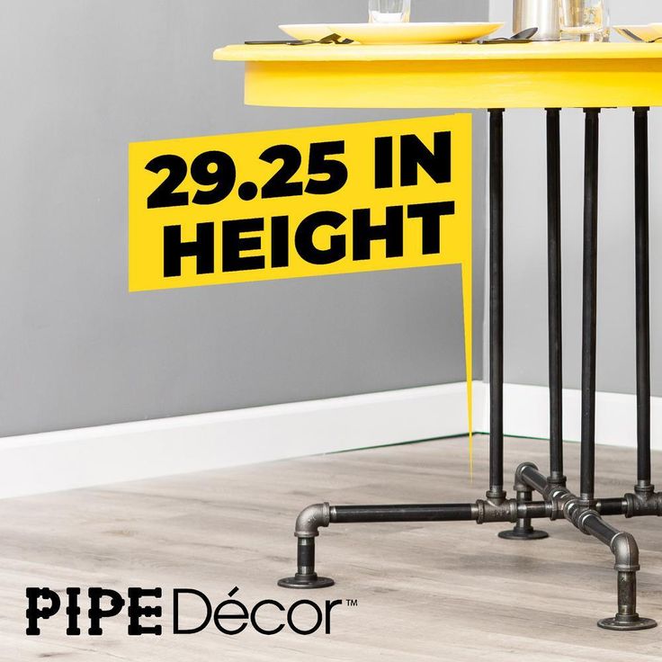 3/4 in. Black Pipe 36.25 in. L x 29.25 in. H Blackjack Design Kitchen Table Kit