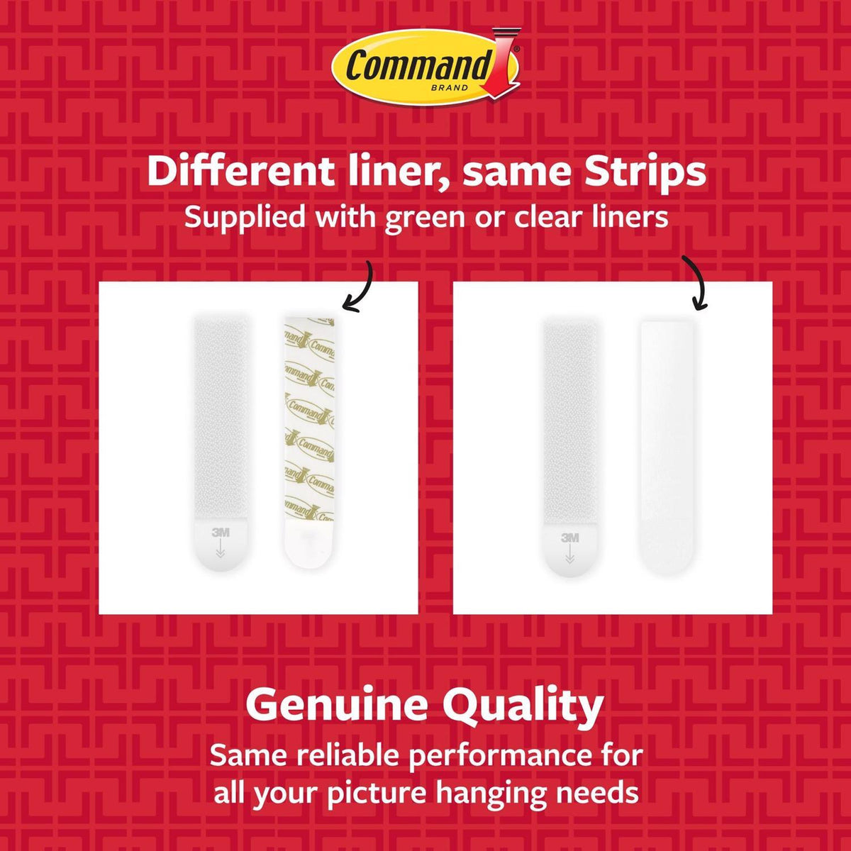 3M Command White Large Picture Hanging Strips, 16 lb Hold, 8 Pack (4 Pairs)