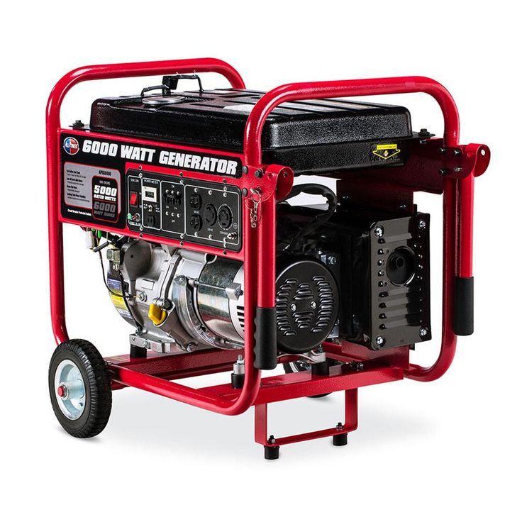 All Power 5000-Watt Manual Start Gasoline Powered Portable Generator with Mobility Kit
