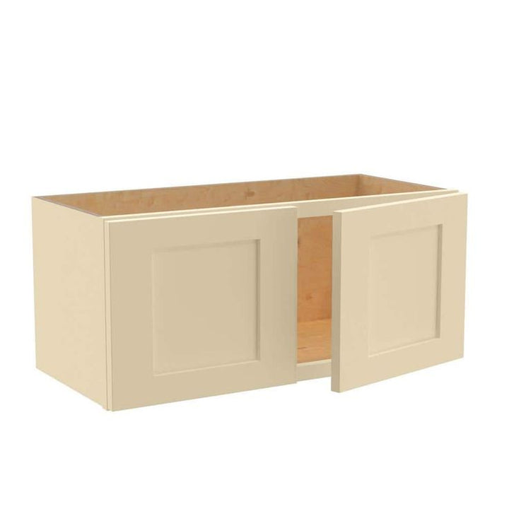Home Decorators Collection Newport 27 in. W x 12 in. D x 12 in. H Assembled Plywood Wall Bridge Kitchen Cabinet in Blended Cream with Soft Close