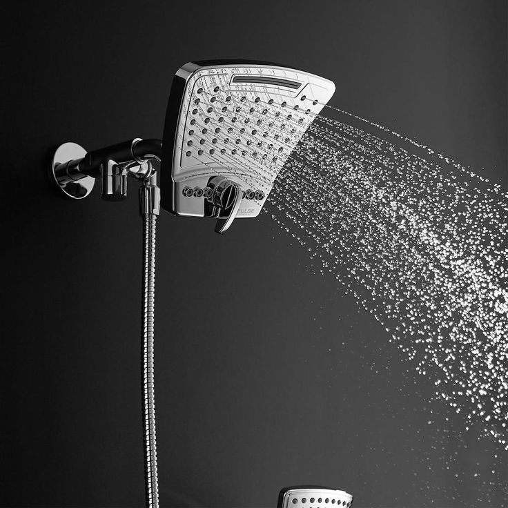 6-spray 8 in. High PressureDual Shower Head and Handheld Shower Head with Body spray in Chrome