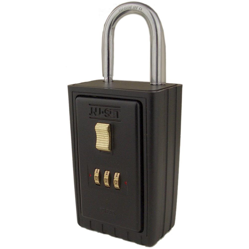 3 Digit Numeric Combination Lock Box with Key Locking Shackle - Super Arbor