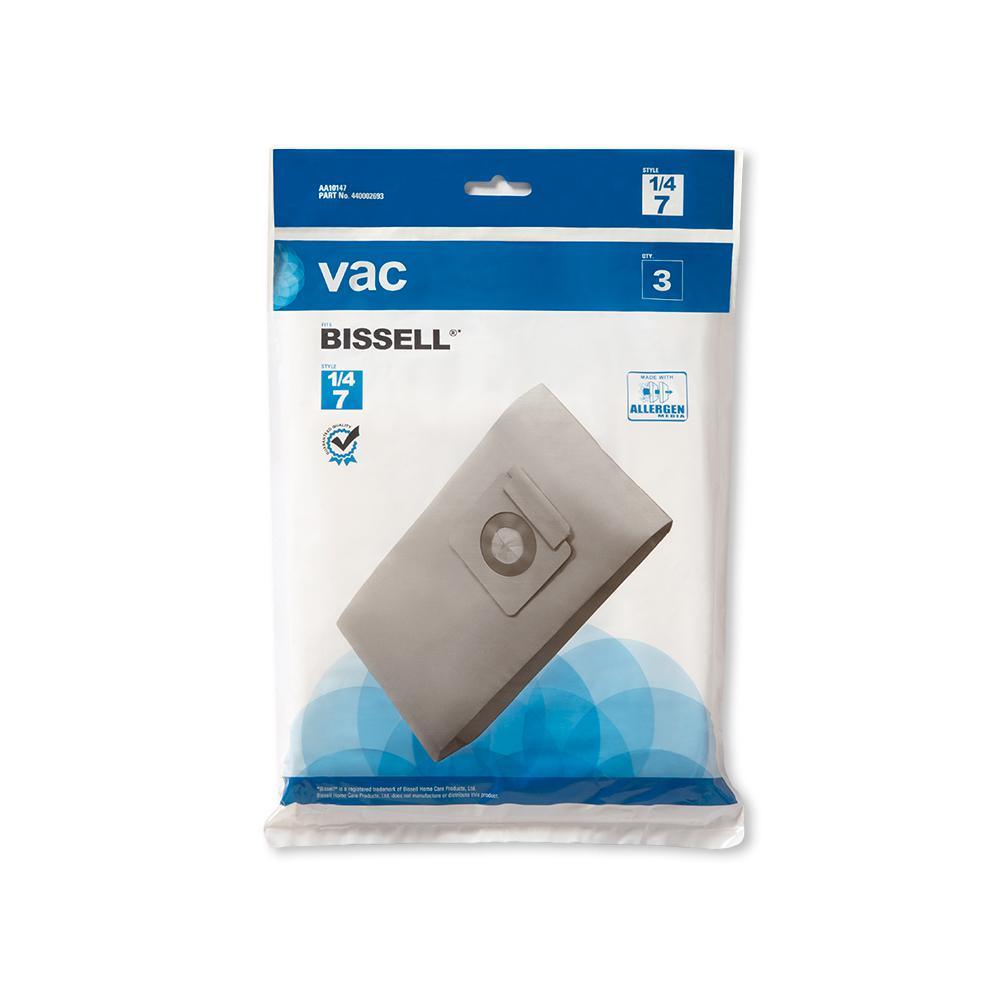 Vac Bissell Type 1, 4, 7 Allergen Bags (3-Pack) - Super Arbor
