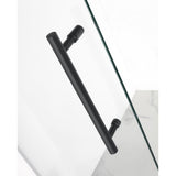 Langham 44 in. - 48 in. x 33.8125 in. x 75 in. Frameless Corner Sliding Shower Door in Matte Black - Super Arbor