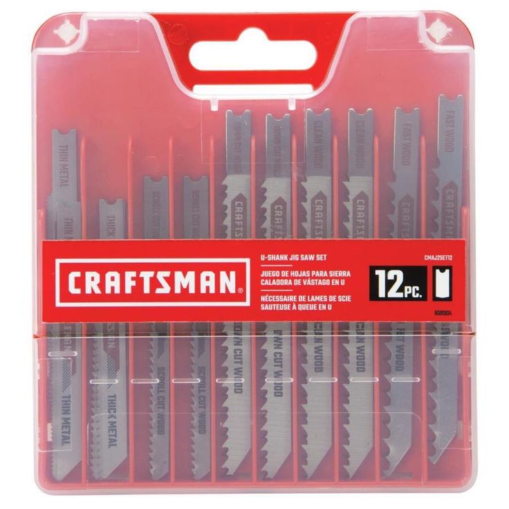CRAFTSMAN 12-Pack Set U-shank High-carbon Steel Jigsaw Blade Set