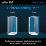 Prime 36 in. x 76-3/4 in. Semi-Frameless Corner Sliding Shower Enclosure in Brushed Nickel with Base and Backwalls
