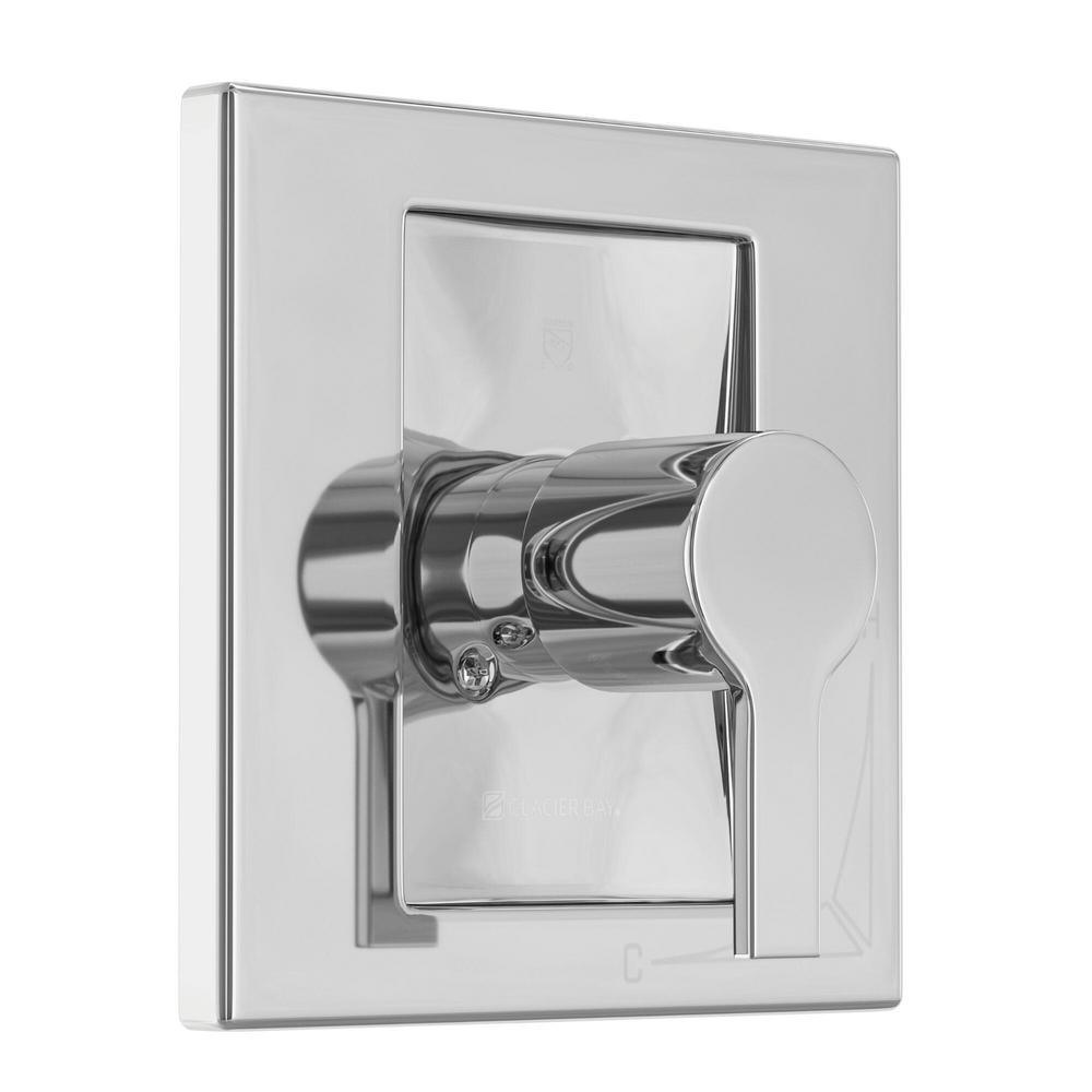 Modern Single-Handle 1-Spray Tub and Shower Faucet in Chrome (Valve Included) - Super Arbor