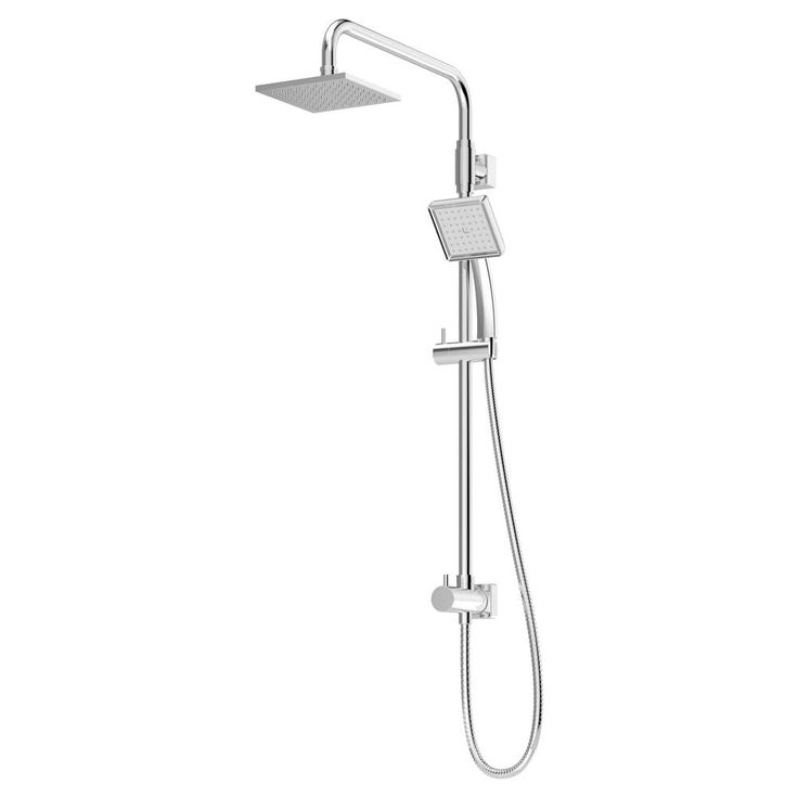 1-spray 6 in. Dual Shower Head and Handheld Shower Head in Satin Nickel
