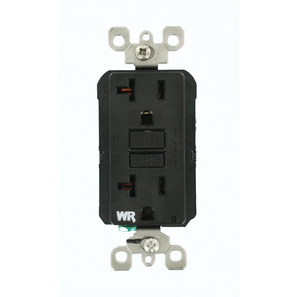 20 Amp SmartlockPro Weather Resistant GFCI Outlet, White - Super Arbor