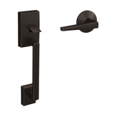 Custom Century Satin Nickel Single Cylinder Door Handleset with Eller Door Lever - Super Arbor